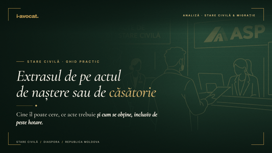 Extrasul de pe actul de naștere sau de căsătorie: regimul actual, în vigoare din 1 noiembrie 2025