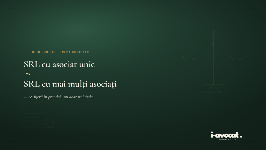 SRL cu asociat unic vs. SRL cu mai mulți asociați: ce diferă în practică, nu doar pe hârtie